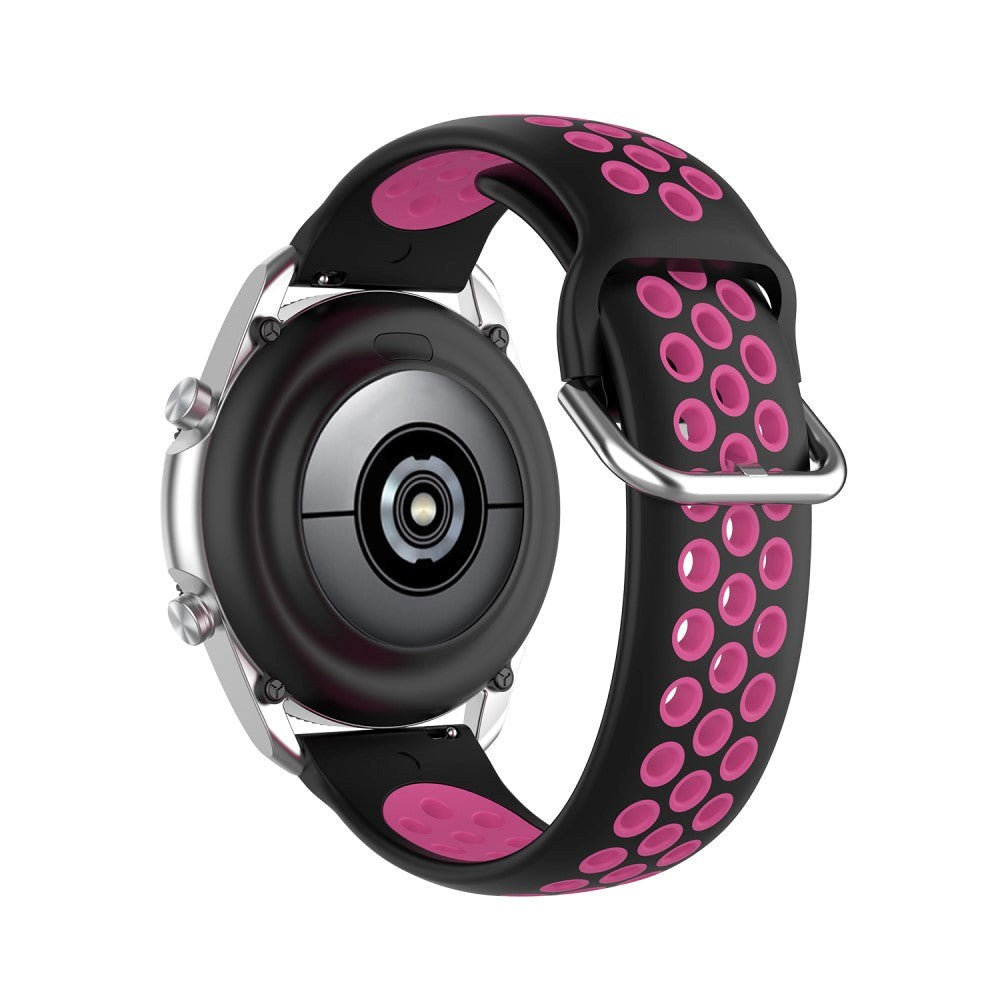 Universal Smartwatch To-Farvet Silikone Rem (20mm) - Sort / Pink