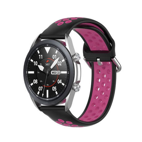 Universal Smartwatch To-Farvet Silikone Rem (20mm) - Sort / Pink