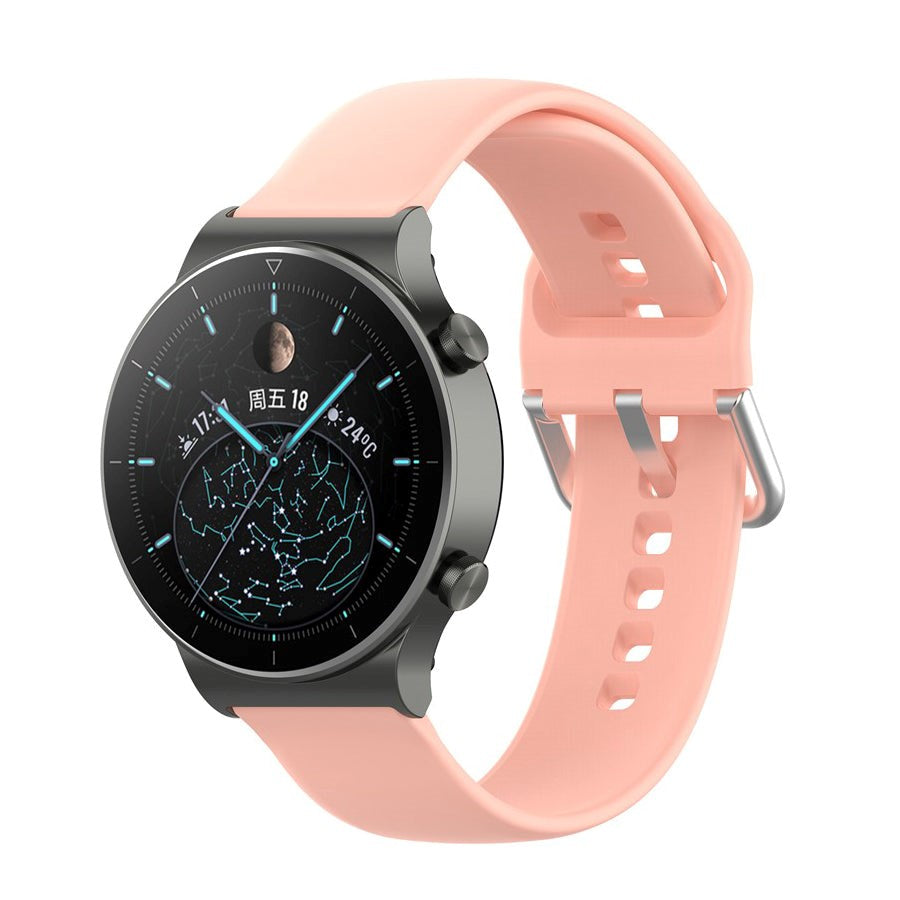 Smartwatch Rem af Silikone (22mm) - Buckle - Lyserød - Str. L