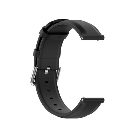 Universal Smartwatch Læder Rem (22mm) - Mat Sort