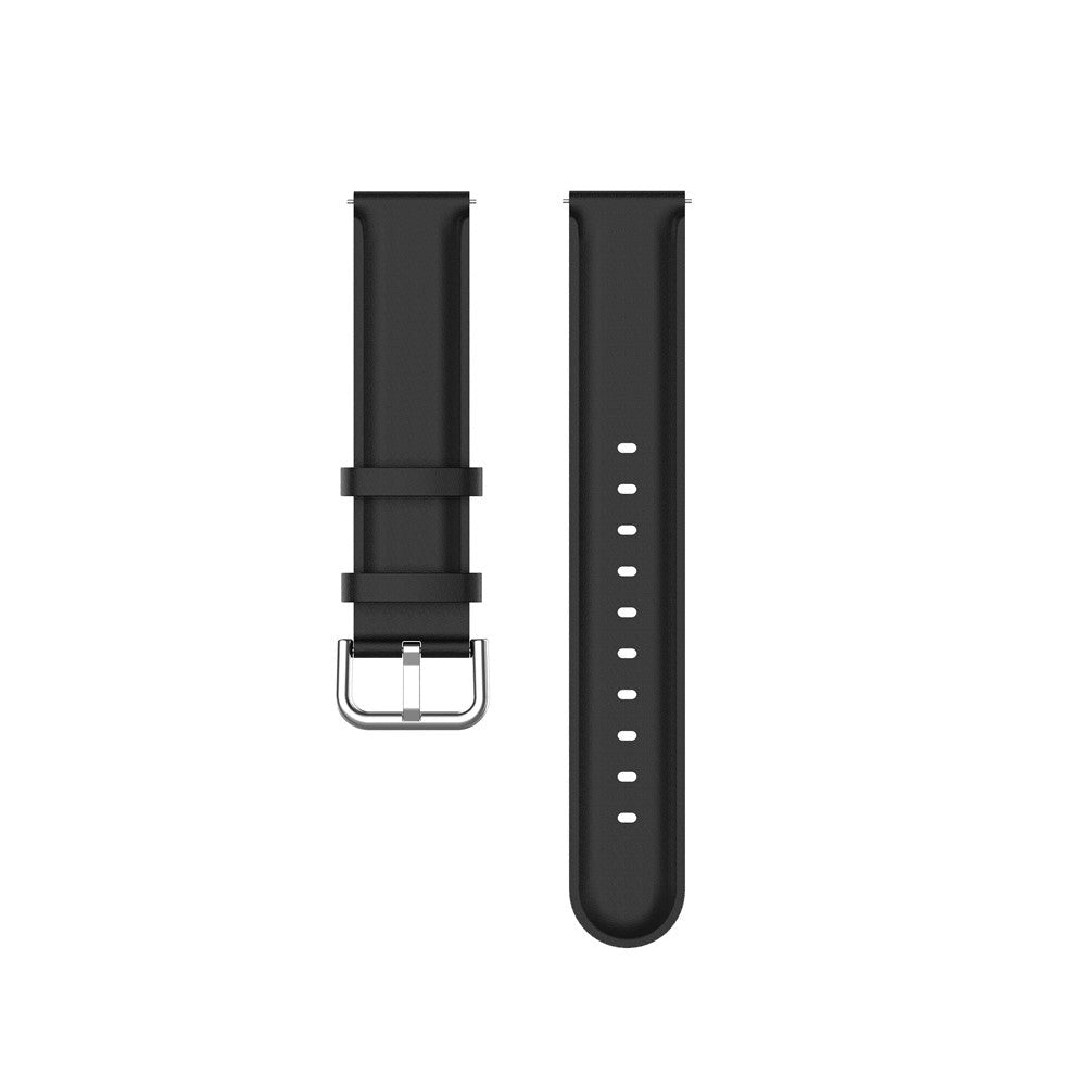 Universal Smartwatch Læder Rem (22mm) - Mat Sort