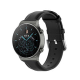 Universal Smartwatch Læder Rem (22mm) - Mat Sort