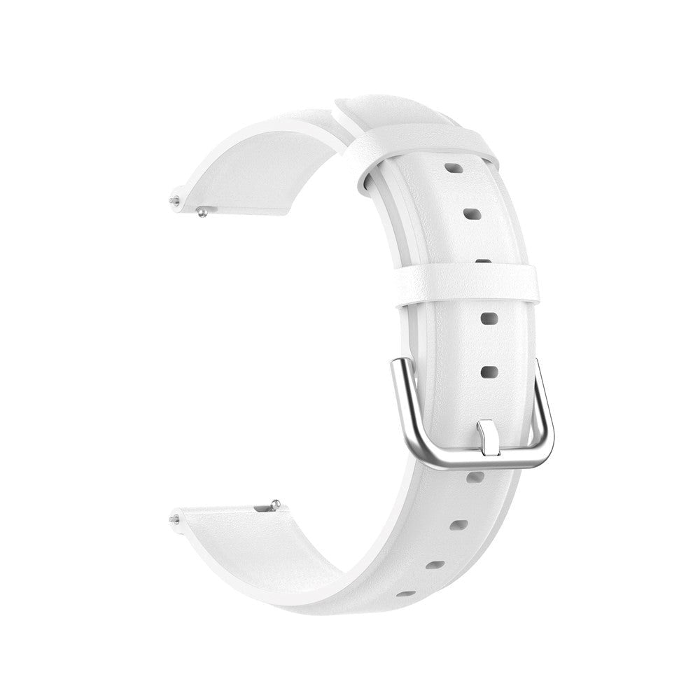 Universal Smartwatch Læder Rem (22mm) - Mat Hvid