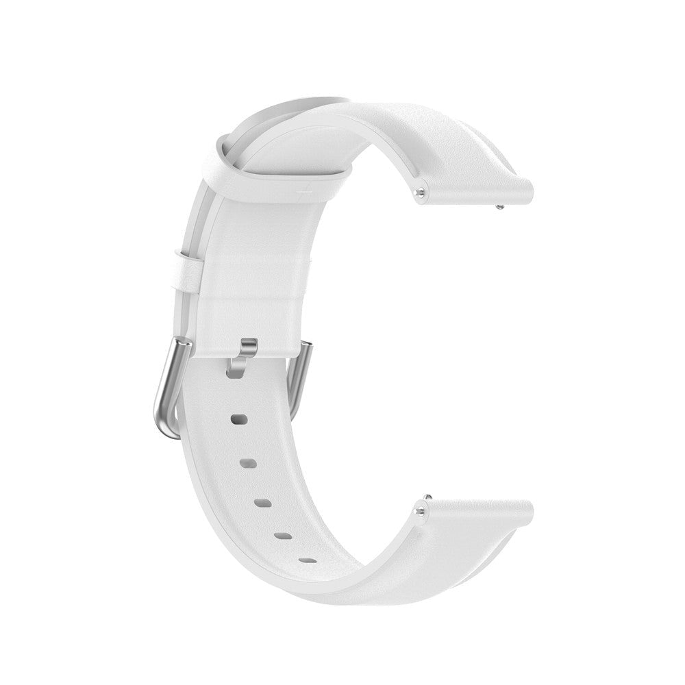 Universal Smartwatch Læder Rem (22mm) - Mat Hvid