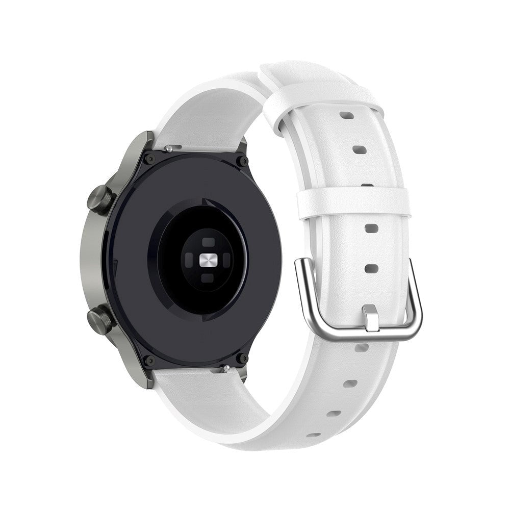 Universal Smartwatch Læder Rem (22mm) - Mat Hvid