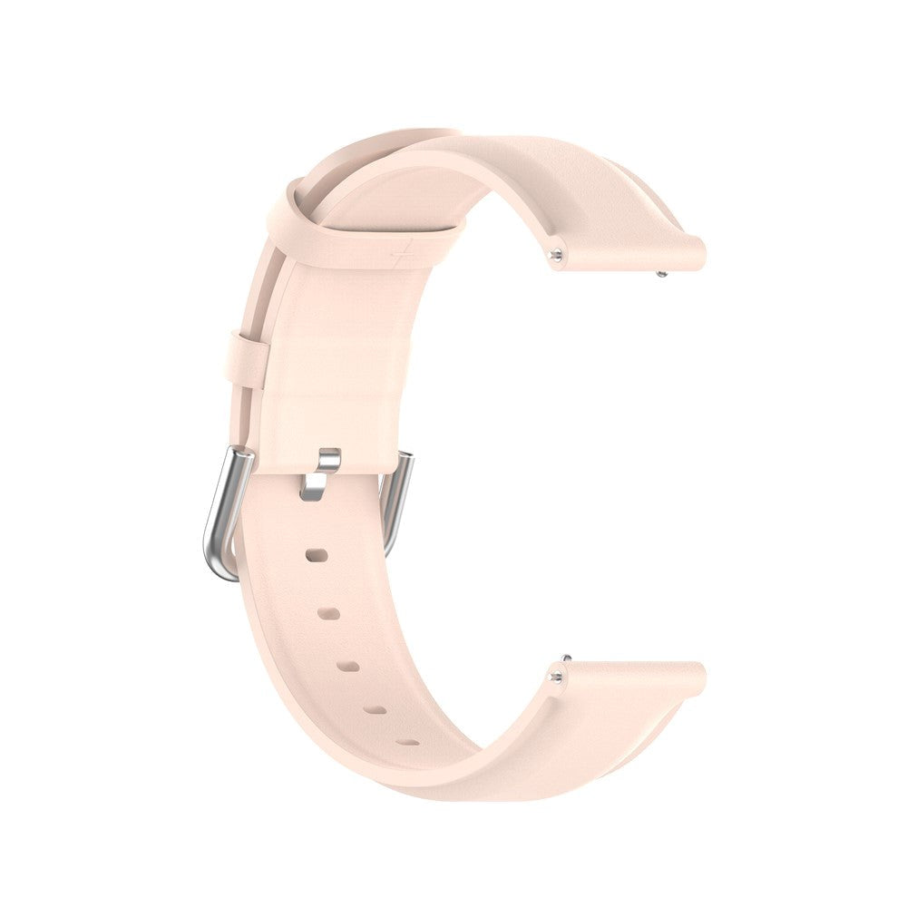 Universal Smartwatch Læder Rem (22mm) - Mat Pink