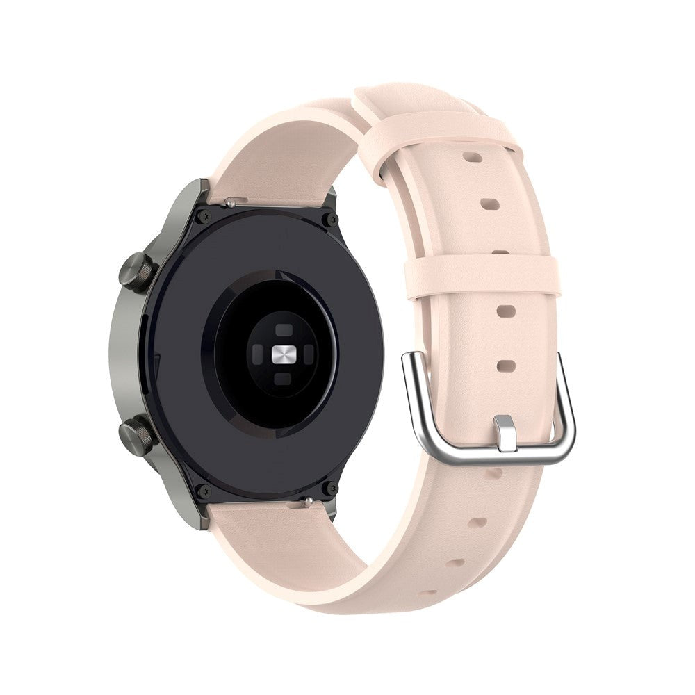 Universal Smartwatch Læder Rem (22mm) - Mat Pink