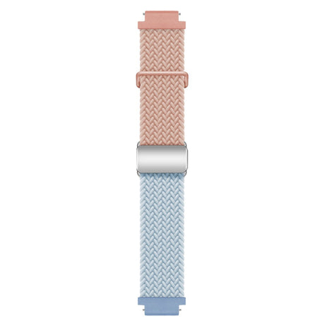 EIDERWOOD Universal 18mm Woven Smartwatch Rem - Lyserød / Blå
