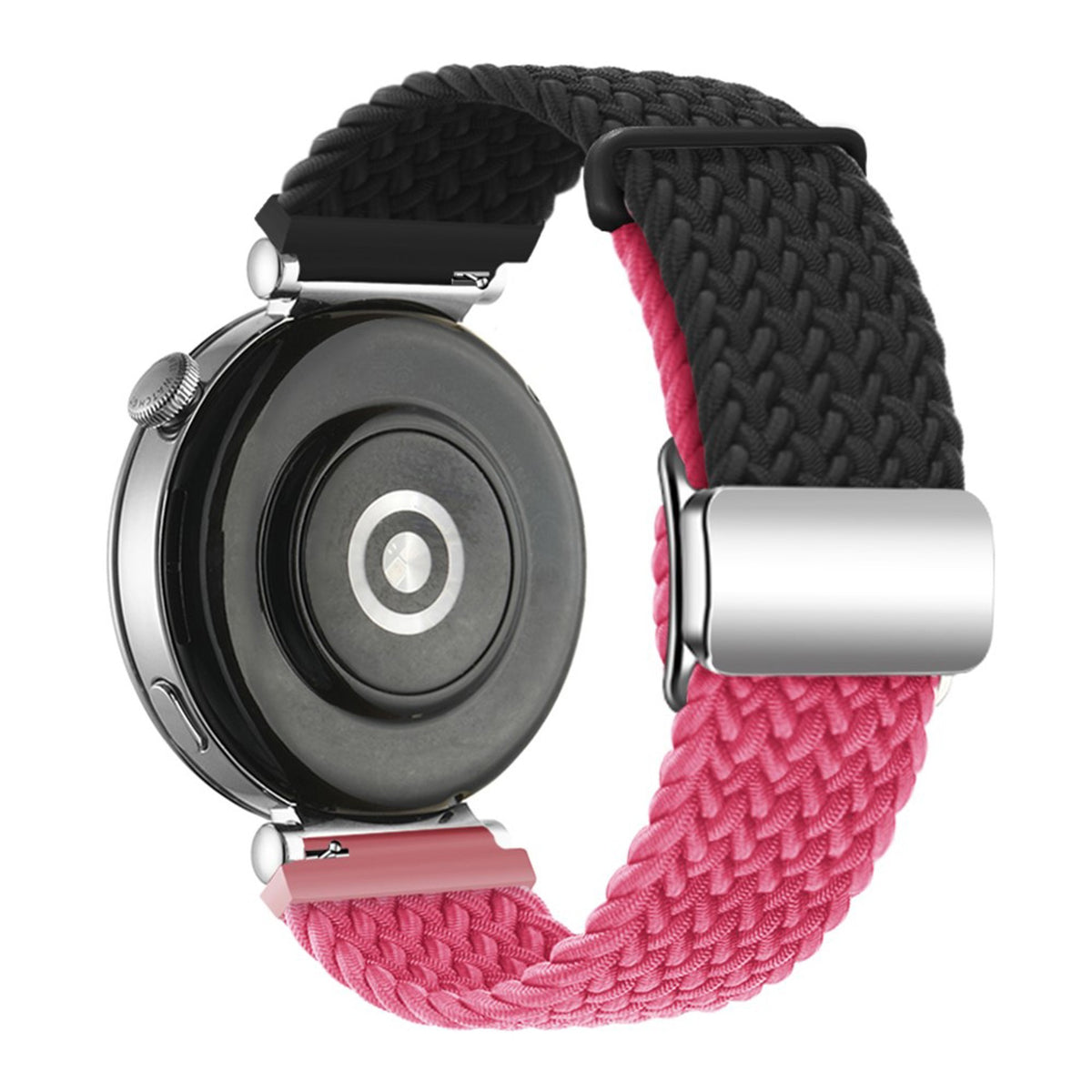 EIDERWOOD Universal 18mm Woven Smartwatch Rem - Sort / Pink