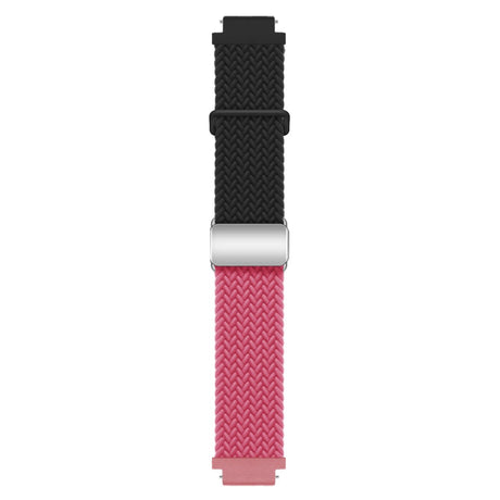 EIDERWOOD Universal 18mm Woven Smartwatch Rem - Sort / Pink