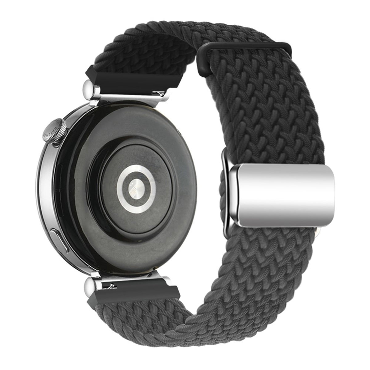 EIDERWOOD Universal 18mm Woven Smartwatch Rem - Sort / Grå