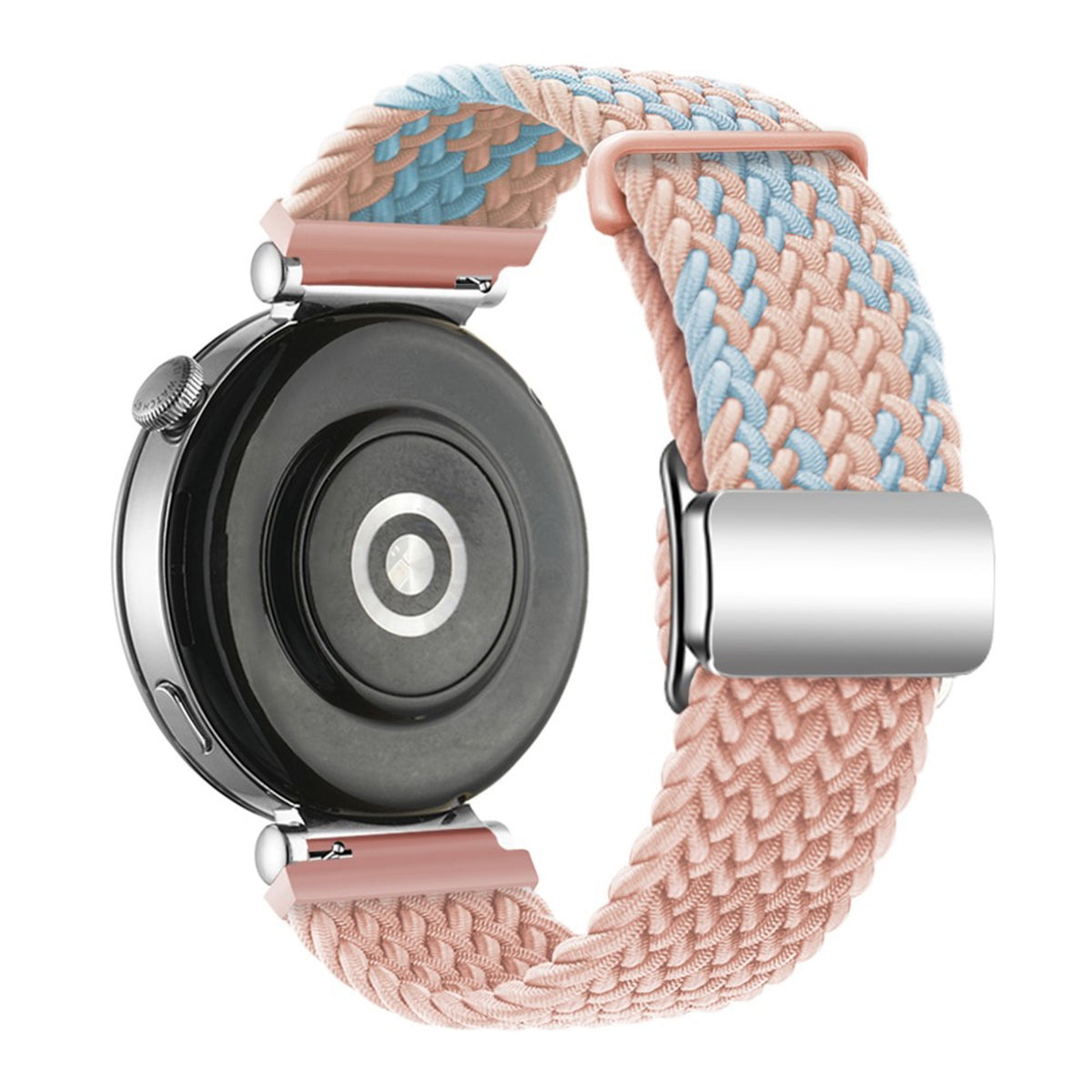 EIDERWOOD Universal 18mm Woven Smartwatch Rem - Lyserød / Blå