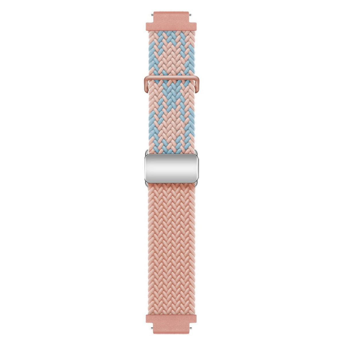 EIDERWOOD Universal 18mm Woven Smartwatch Rem - Lyserød / Blå
