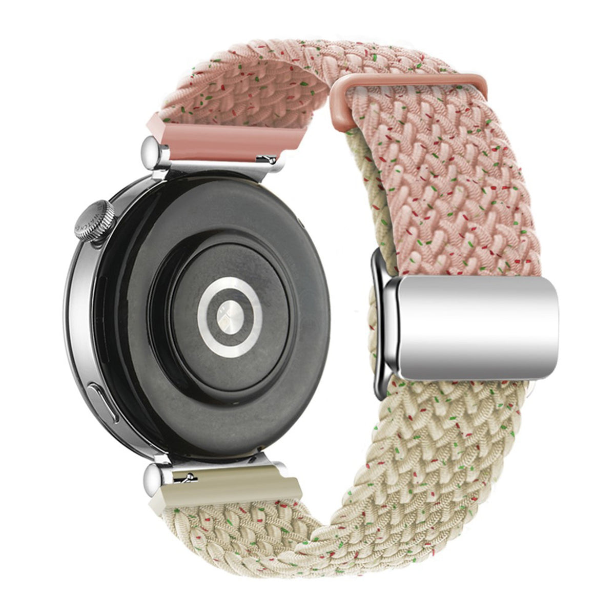 EIDERWOOD Universal 18mm Woven Smartwatch Rem - Konfetti Lyserød / Beige