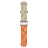EIDERWOOD Universal 18mm Woven Smartwatch Rem - Beige / Orange