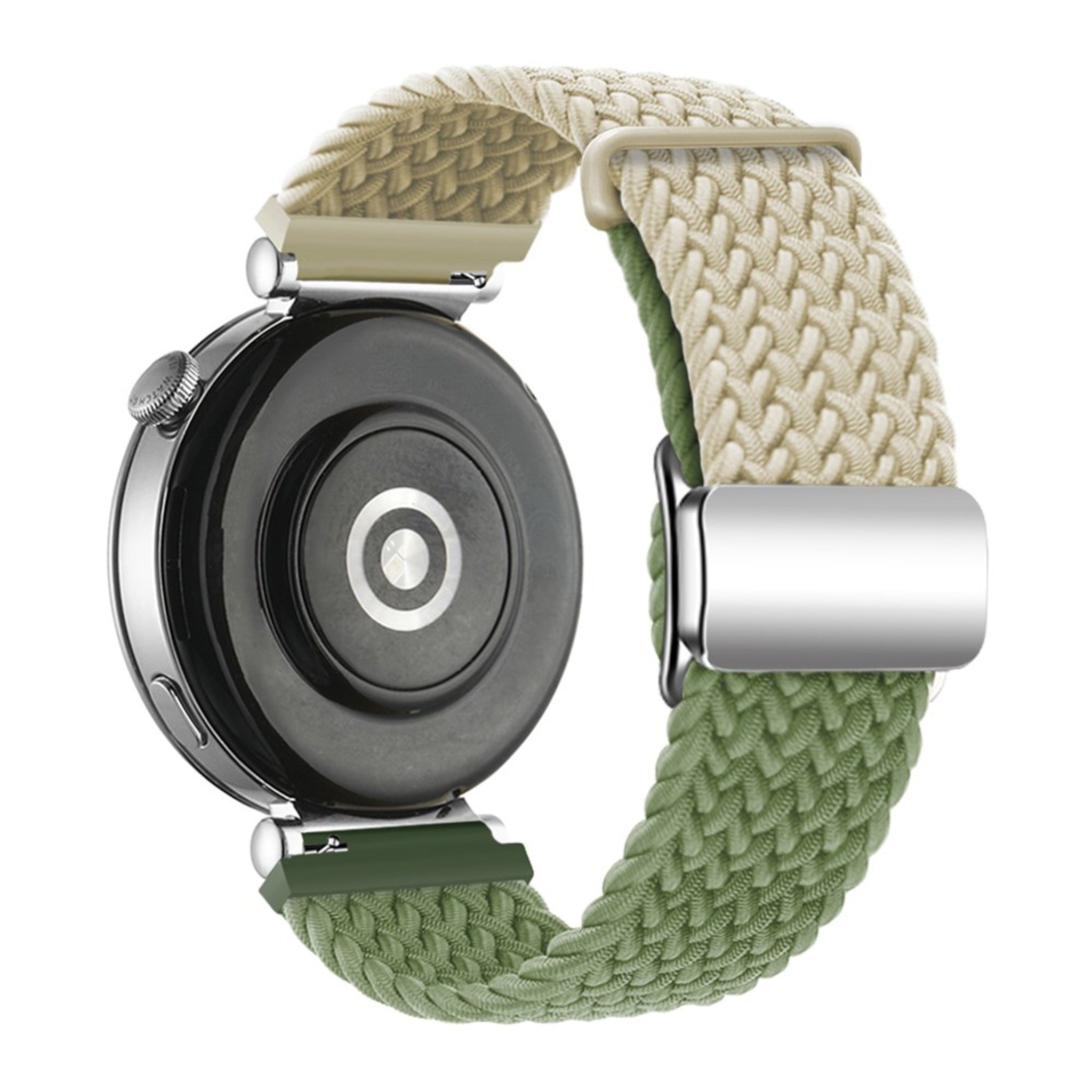 EIDERWOOD Universal 18mm Woven Smartwatch Rem - Beige / Grøn