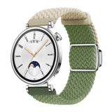 EIDERWOOD Universal 18mm Woven Smartwatch Rem - Beige / Grøn