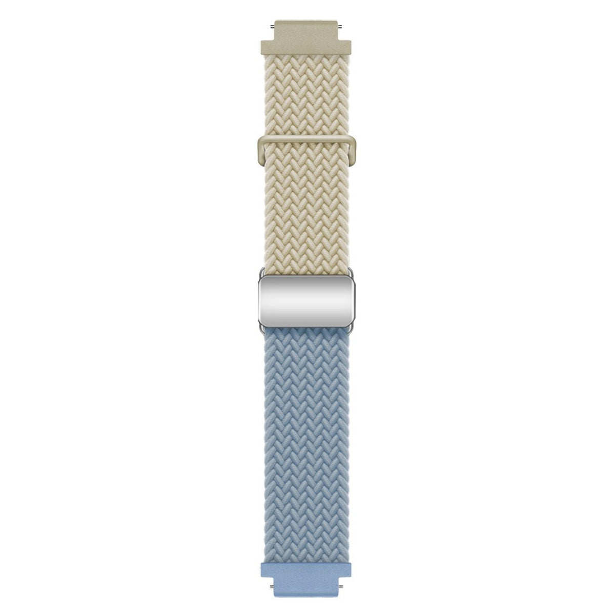 EIDERWOOD Universal 18mm Woven Smartwatch Rem - Beige / Blå