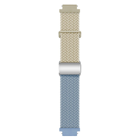 EIDERWOOD Universal 18mm Woven Smartwatch Rem - Beige / Blå