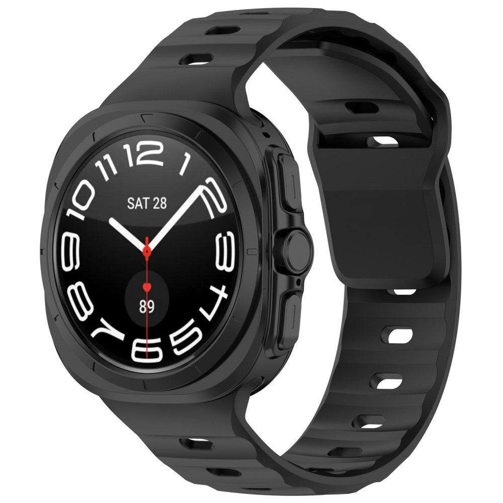 EIDERWOOD Samsung Galaxy Watch Ultra (47mm) Silikone Urrem m. Enkel Spænde - Sort