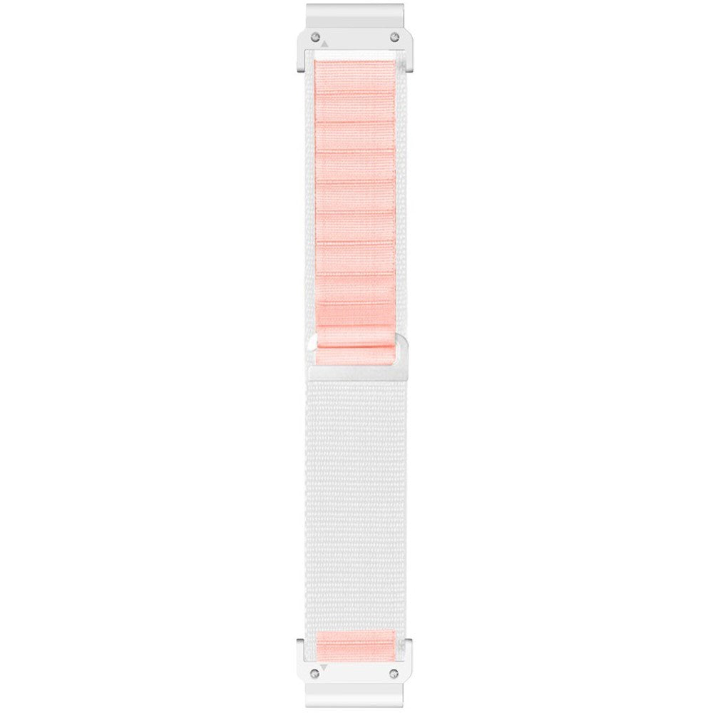 EIDERWOOD Universal Garmin Rem 22mm QuickFit - Nylon - Hvid / Lyserød