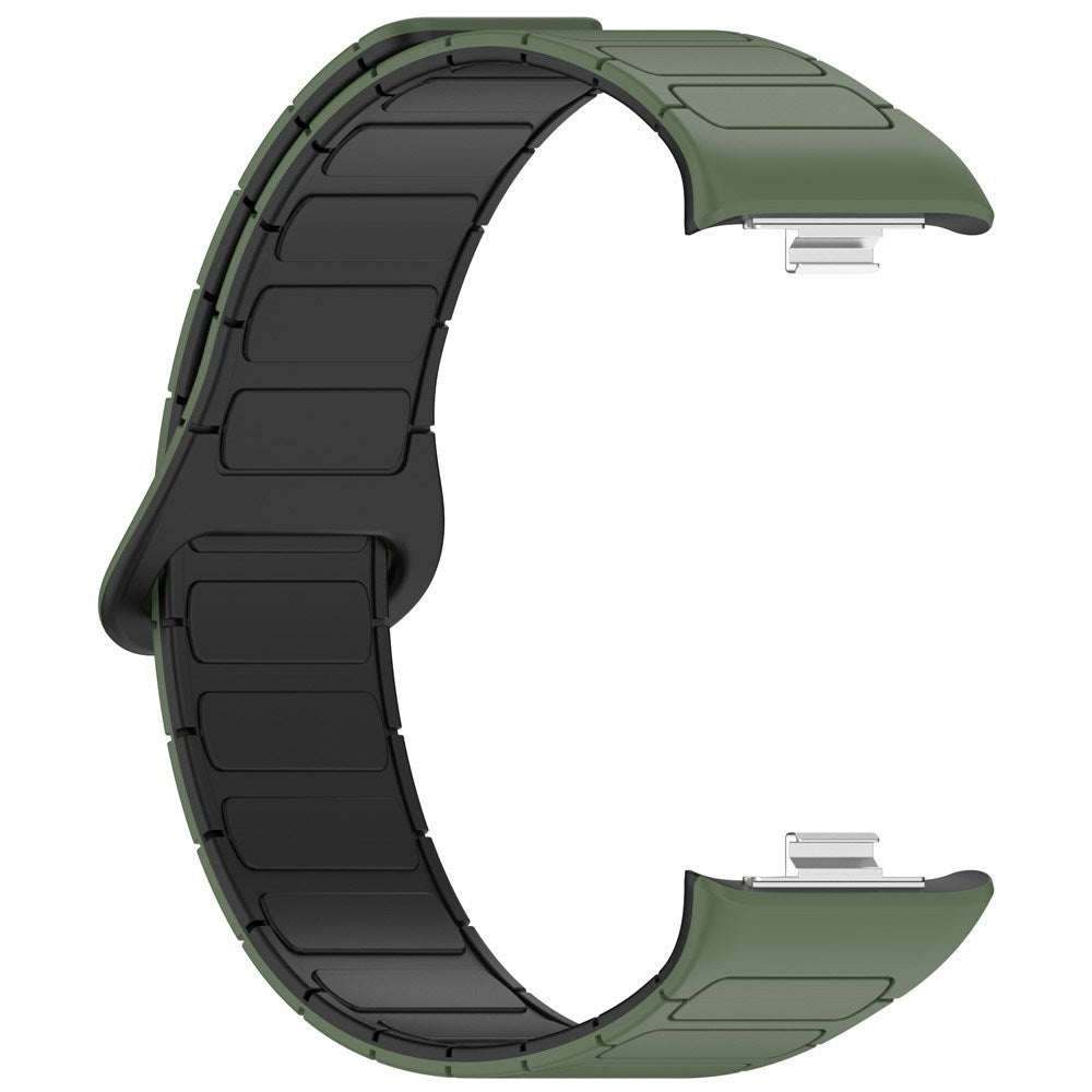 Xiaomi Smart Band 10 Pro / 9 Pro / 8 Pro Tofarvet Fleksibelt Plast Rem - Magnetisk - Grøn / Sort