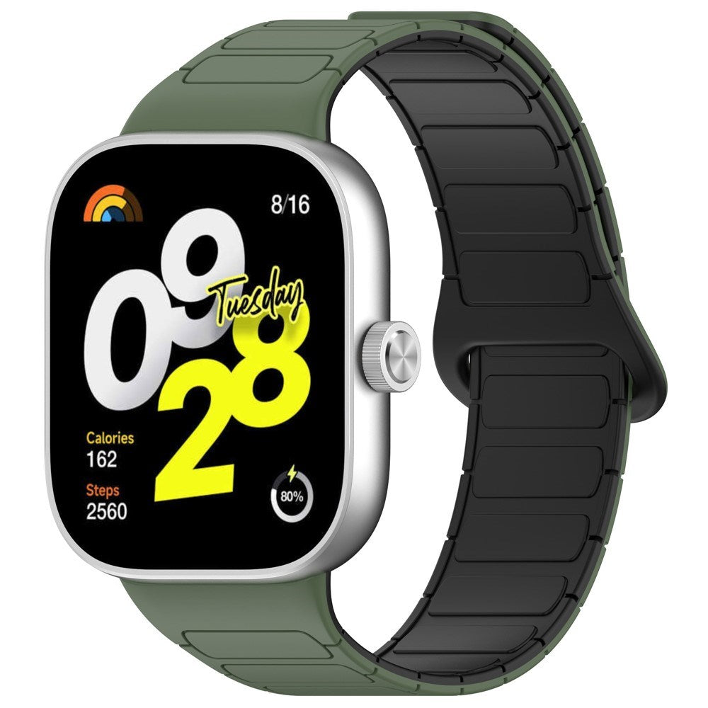 Xiaomi Smart Band 10 Pro / 9 Pro / 8 Pro Tofarvet Fleksibelt Plast Rem - Magnetisk - Grøn / Sort