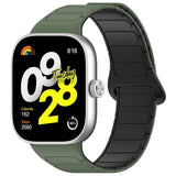 Xiaomi Smart Band 10 Pro / 9 Pro / 8 Pro Tofarvet Fleksibelt Plast Rem - Magnetisk - Grøn / Sort