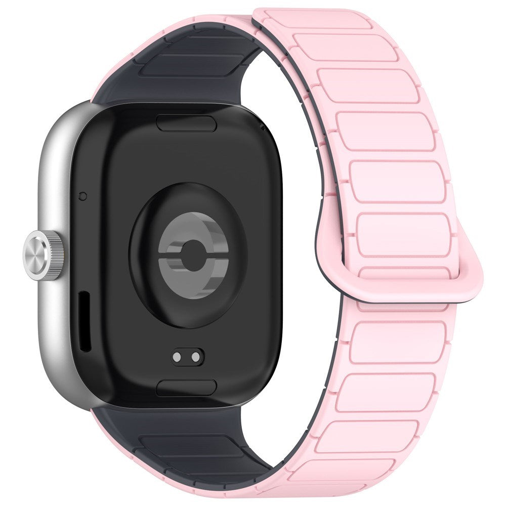 Xiaomi Smart Band 10 Pro / 9 Pro / 8 Pro Tofarvet Fleksibelt Plast Rem - Magnetisk - Lyserød / Grå