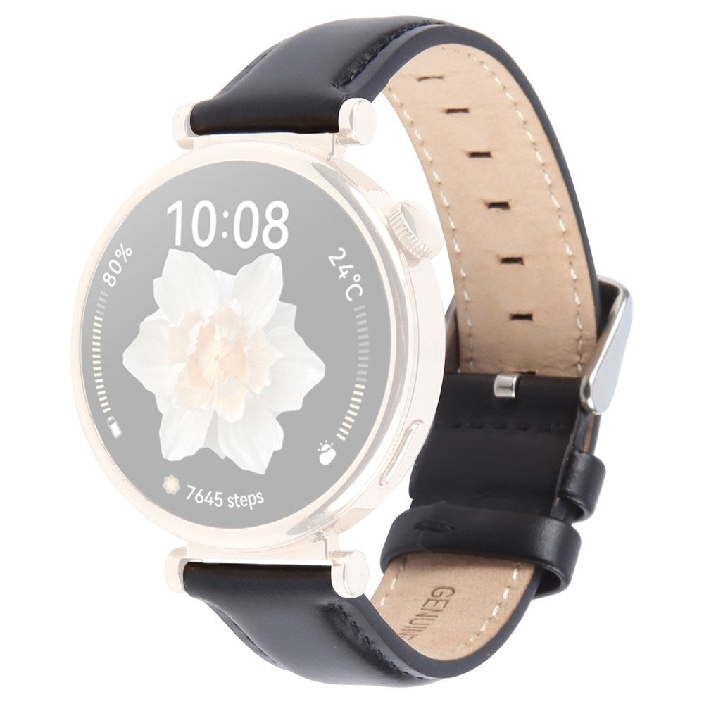 EIDERWOOD Universal 18mm Læder Urrem -  Sort
