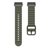 Universal Garmin 22mm QuickFit EIDERWOOD Wavy Silikone Smartwatch Rem - Grøn