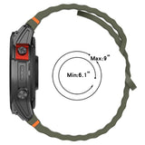 Universal Garmin 22mm QuickFit EIDERWOOD Wavy Silikone Smartwatch Rem - Grå