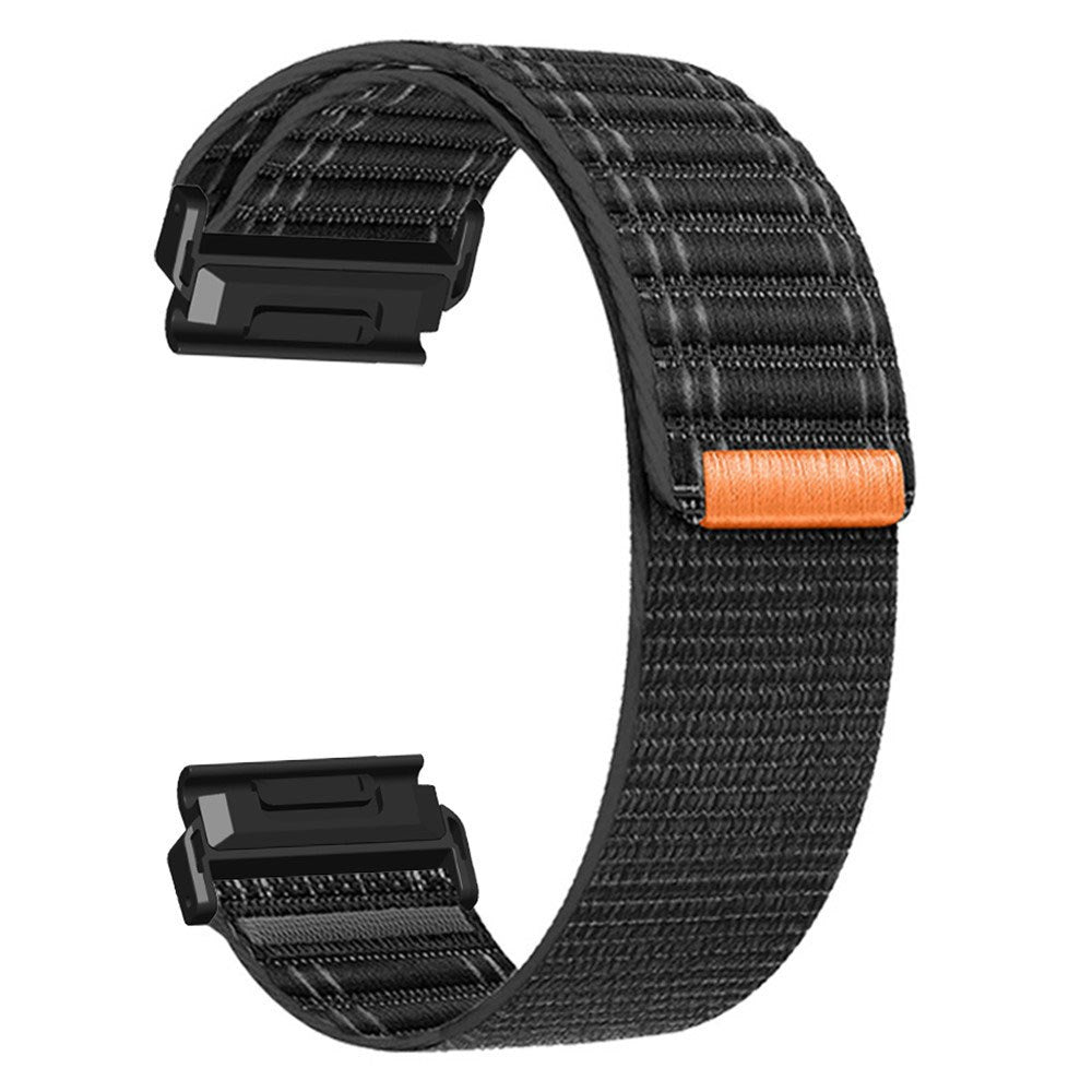 Universal Garmin 22mm QuickFit EIDERWOOD Nylon Loop Smartwatch Rem - Sort