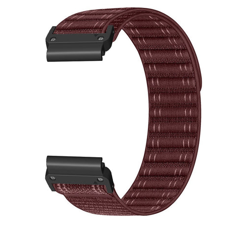 Universal Garmin 22mm QuickFit EIDERWOOD Nylon Loop Smartwatch Rem - Rød