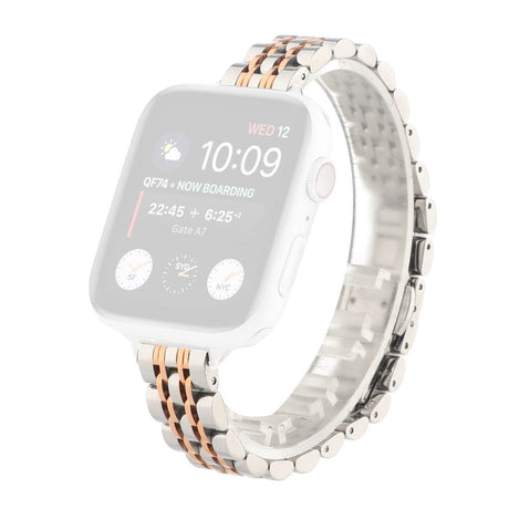 Apple Watch (38/40/SE/41/42mm) Stainless Steel Urrem - Sølv / Rose Gold