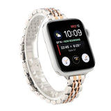 Apple Watch (38/40/SE/41/42mm) Stainless Steel Urrem - Sølv / Rose Gold