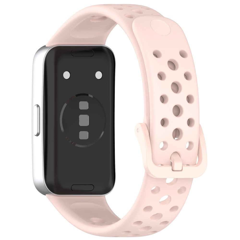 EIDERWOOD Huawei Band 10 / 9 / 8 Silikone Rem - Lyserød