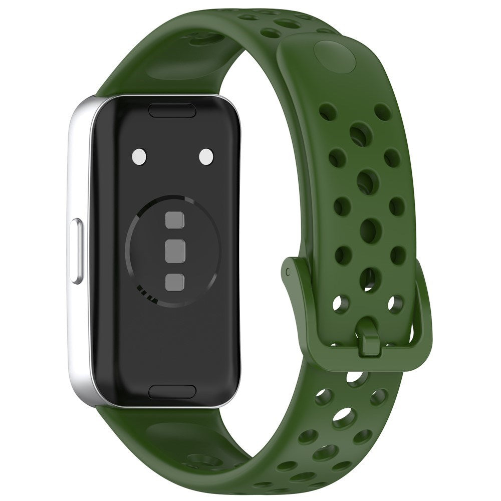 EIDERWOOD Huawei Band 10 / 9 / 8 Silikone Rem - Grøn