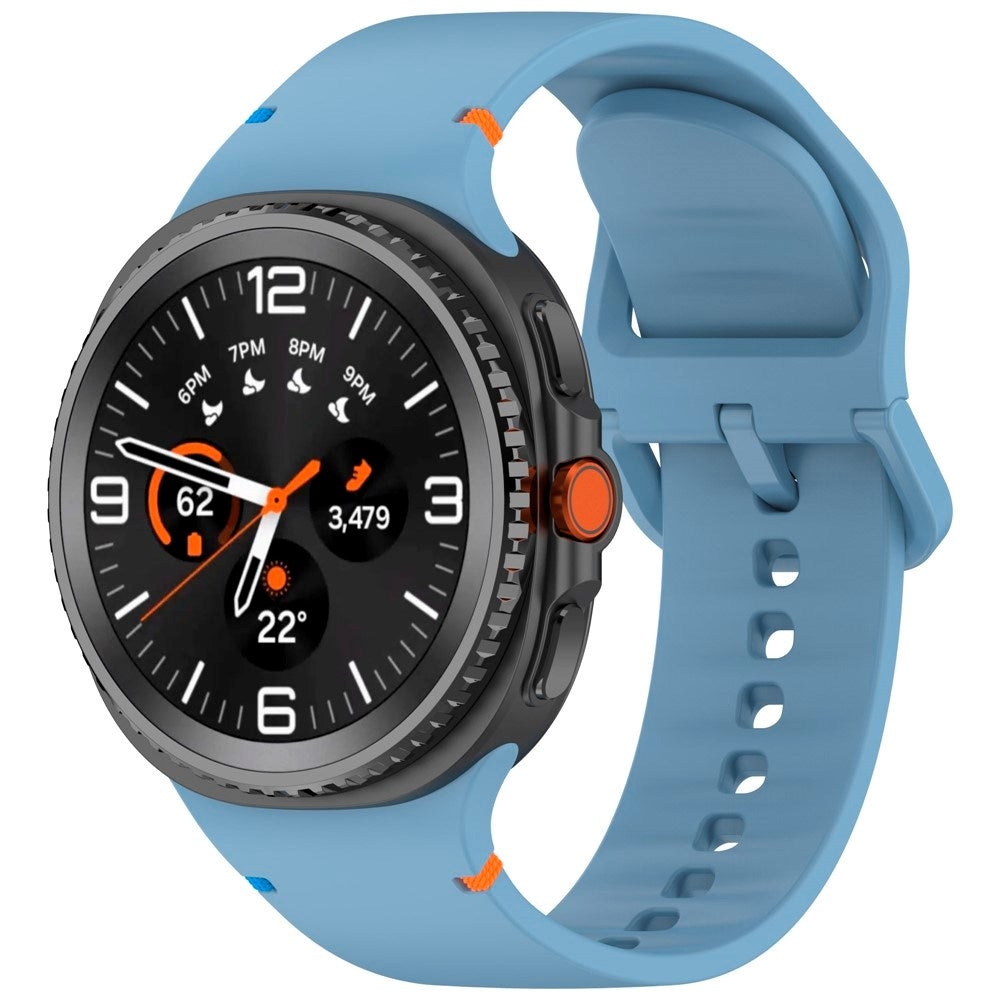 Samsung Galaxy Watch 8 / 8 Classic (40 / 44 / 46mm) - EIDERWOOD Silikone Rem m. Sylinje - Blue