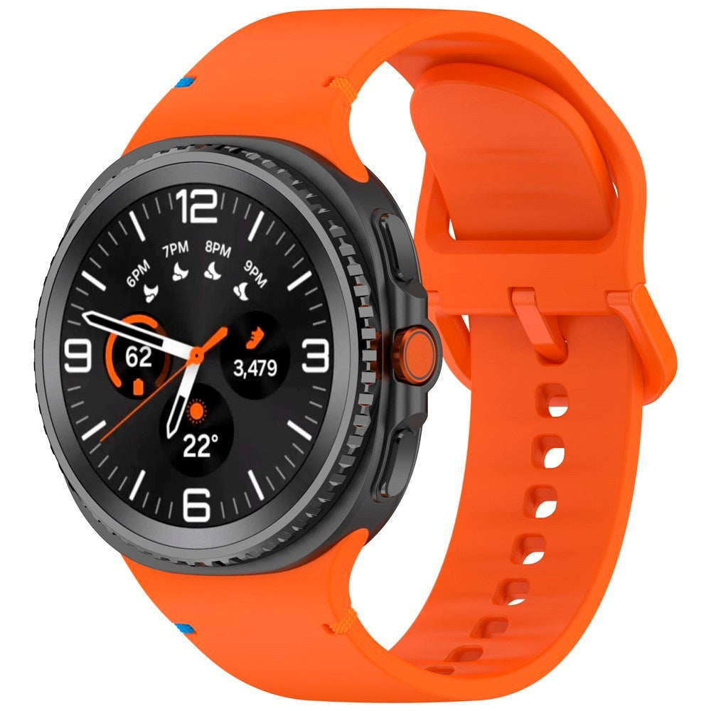 Samsung Galaxy Watch 8 / 8 Classic (40 / 44 / 46mm) - EIDERWOOD Silikone Rem m. Sylinje - Orange