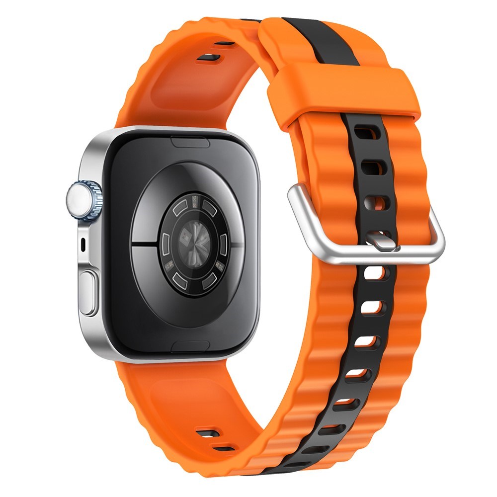 Huawei Watch Fit 5 Pro / 5 / 4 Pro / 4 / 3 EIDERWOOD Tofarvet Silikone Smartwatch Rem - Orange / Sort
