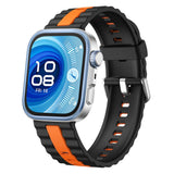 Huawei Watch Fit 5 Pro / 5 / 4 Pro / 4 / 3 EIDERWOOD Tofarvet Silikone Smartwatch Rem - Sort / Orange