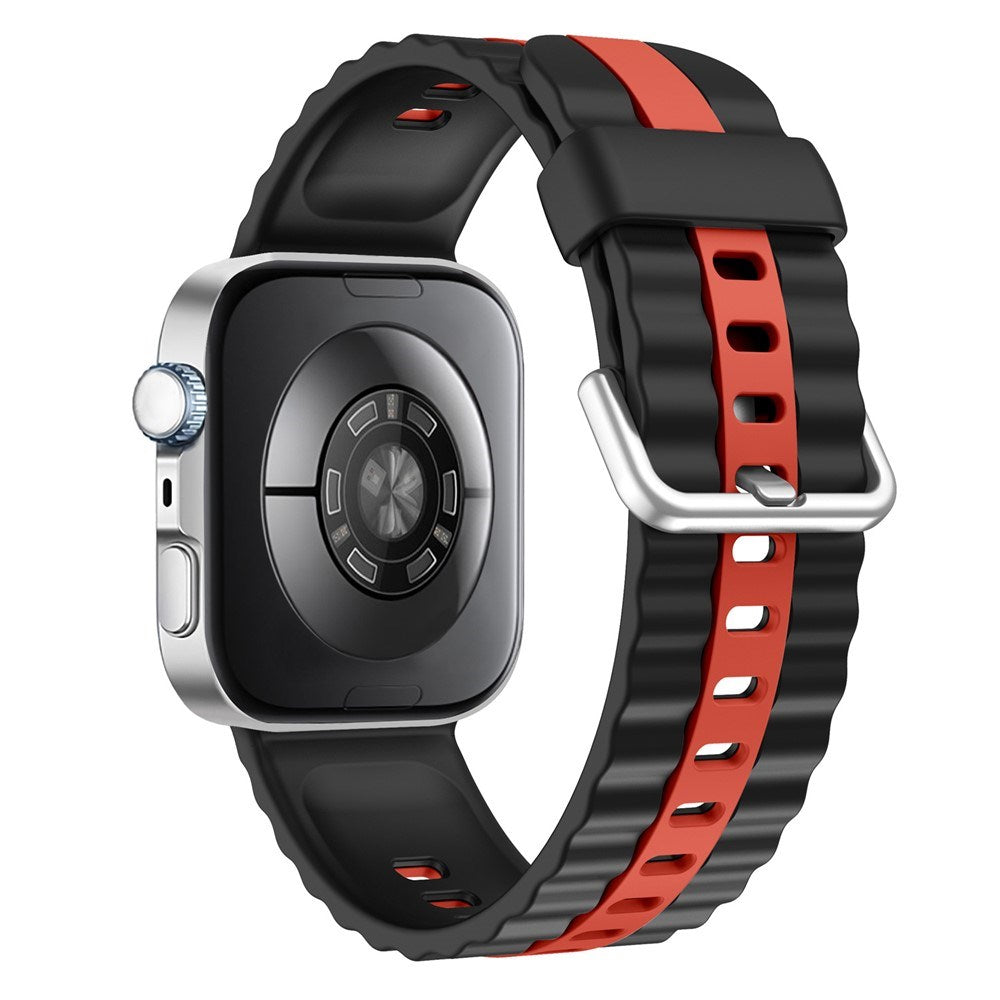 Huawei Watch Fit 5 Pro / 5 / 4 Pro / 4 / 3 EIDERWOOD Tofarvet Silikone Smartwatch Rem - Sort / Rød