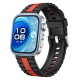 Huawei Watch Fit 5 Pro / 5 / 4 Pro / 4 / 3 EIDERWOOD Tofarvet Silikone Smartwatch Rem - Sort / Rød