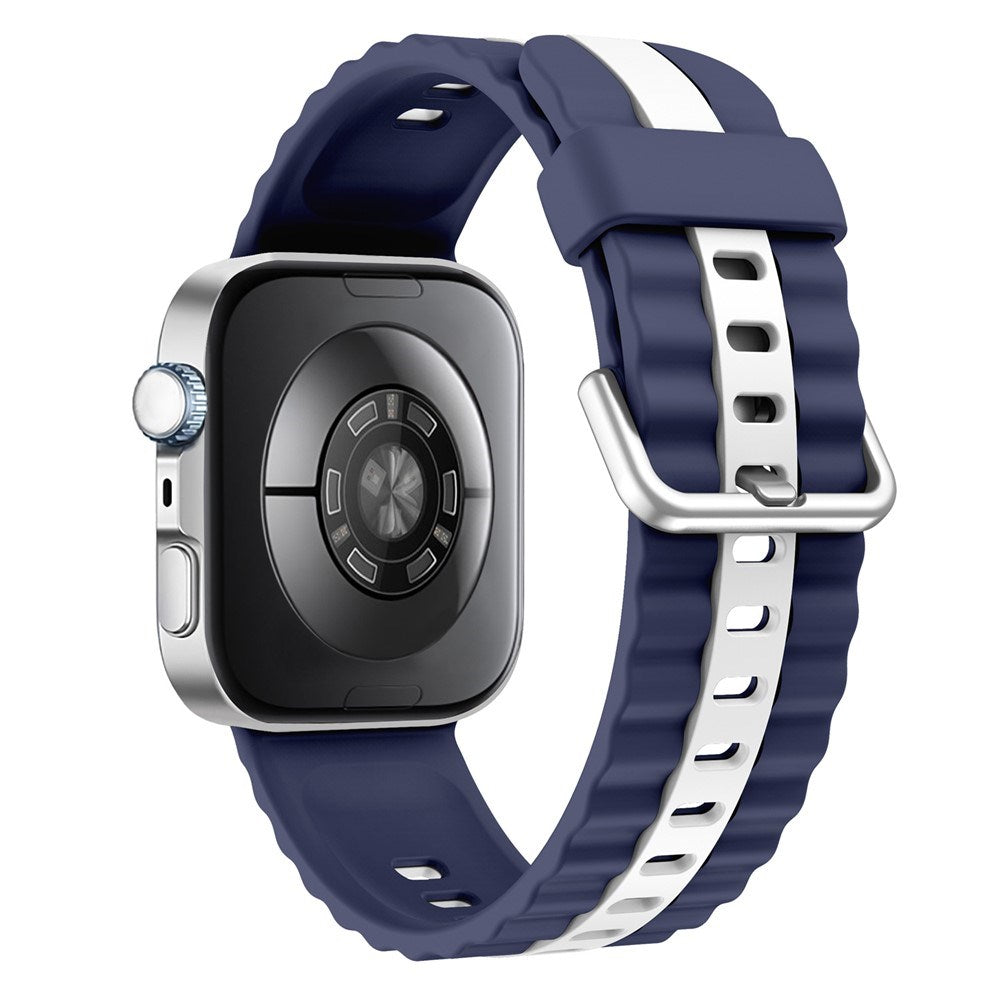 Huawei Watch Fit 5 Pro / 5 / 4 Pro / 4 / 3 EIDERWOOD Tofarvet Silikone Smartwatch Rem - Blå / Hvid