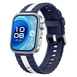 Huawei Watch Fit 5 Pro / 5 / 4 Pro / 4 / 3 EIDERWOOD Tofarvet Silikone Smartwatch Rem - Blå / Hvid