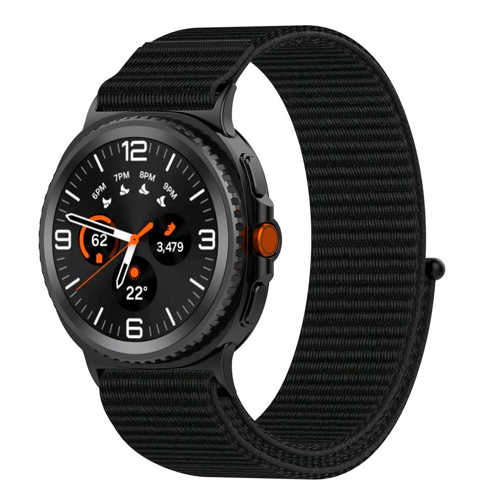 Samsung Galaxy Watch 8 / 8 Classic (40 / 44 / 46mm) - EIDERWOOD Nylon Rem - Sort