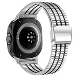 Samsung Galaxy Watch 8 / 8 Classic (40 / 44 / 46mm) - EIDERWOOD Stål Rem - Sølv / Sort