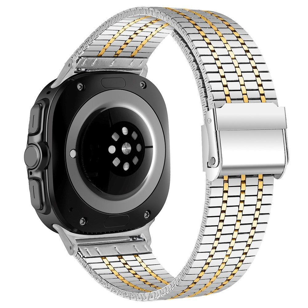 Samsung Galaxy Watch 8 / 8 Classic (40 / 44 / 46mm) - EIDERWOOD Stål Rem - Sølv / Guld