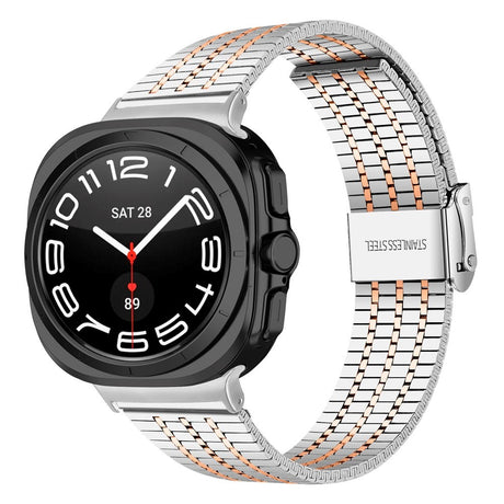 Samsung Galaxy Watch 8 / 8 Classic (40 / 44 / 46mm) - EIDERWOOD Stål Rem - Sølv / Rose Gold